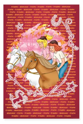 Produktbild von Spreadshirt Bibi und Tina Wettreiten auf Amadeus und Sabrina Poster 60x90 cm, One size, Weiß