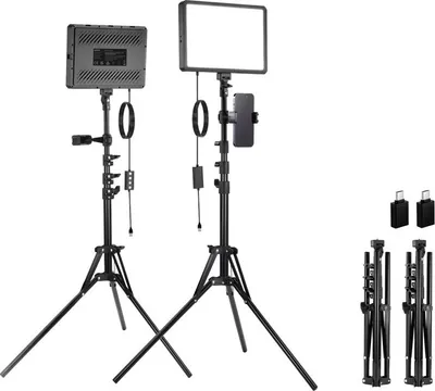 Immagine prodotto di Neewer Studio Set Bp300 Due luci a led + treppiedi + porta telefono