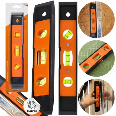 Produktbild von Magnet-Wasserwaage 23 cm mit 3 Libellen und Winkel ABS