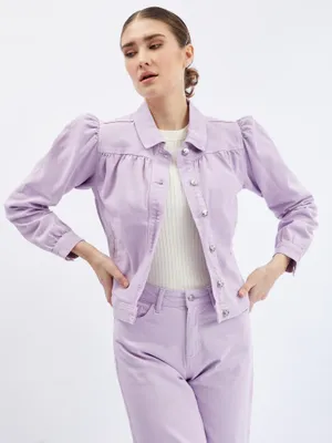 Produktbild von Orsay Hellviolette Damen-Jeansjacke mit Rüschenärmeln 821143432000__38