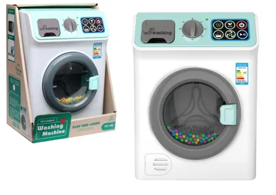 Produktbild von Waschmaschine Batteriebetrieben Geräusche Trommel öffnen Bunte Kugeln