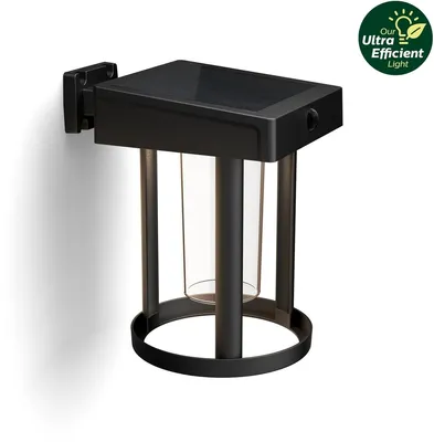 Produktbild von Philips Camill Wandleuchte, 1,4 W, Wandbeleuchtung für den Außenbereich, Schwarz, Kunststoff, IP44, Terrasse, Garten, III