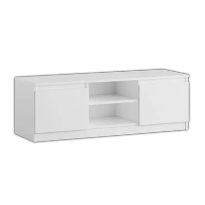 Produktbild von YUMEBLY TV-Schrank RTV-Truhe Basic | 120x40x40 cm | TV Lowboard mit Stauraum | Fernsehtisch für Wohnzimmer, Schlafzimmer | Modern | Weiß