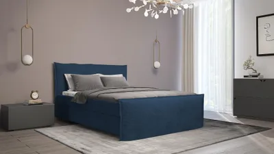 Produktbild von Boxspringbett 160x200 NAVERA 1 - blau
