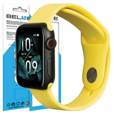 Produktbild von Beline Apple Watch Silikonarmband 42/44/45/49 mm Gelb