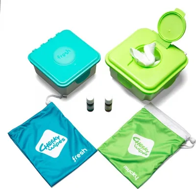 Produktbild von Cheeky Wipes – Premium All-in-One-Set – waschbare Babytücher