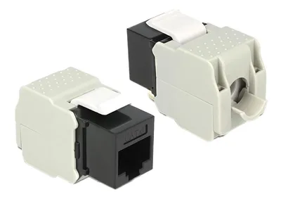 Immagine prodotto di DELOCK Keystone RJ45 Cat6 Buchse (8P/8C) schwarz ungeschirmt