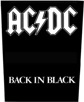 Immagine prodotto di AC/DC - Toppa "Back In Black" RO6625 (Taglia unica) (Nero/Bianco)