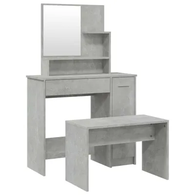 Produktbild von Schminktisch-Set Betongrau 86,5x35x136 cm