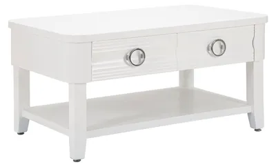 Immagine prodotto di Tavolino da Caffè 90x47x60 cm in Legno MDF e Metallo Bianco