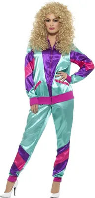 Produktbild von Smiffys - "Height Of Fashion" Kostüm - Damen SM2639 (M) (Violett/Blau/Pink)
