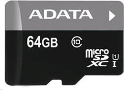 Obrázok produktu pre ADATA Micro SDXC 64GB, 64 GB, MicroSDXC, Trieda 10, UHS, 30 MB/s, 10 MB/s