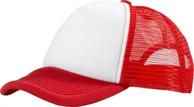 Produktbild von Bullet Trucker 5 Panel Kappe PF978 (Einheitsgröße) (Rot/Weiß)