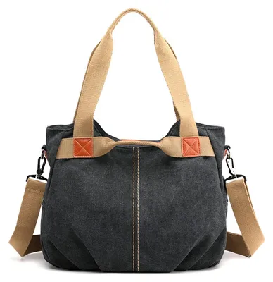 Produktbild von Damentasche, Vintage-Design, aus Canvas