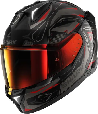 Produktbild von SHARK SKWAL i3 SKWAL i3 Helm Integralhelm Motorradhelm Rollerhelm mit Sonnenblende Schwarz Rot grau 2XL HE0822E-KAR-XXL