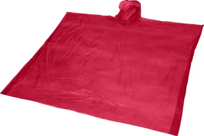 Produktbild von Bullet Uni Regen-Poncho Ziva, wegwerfbar, mit Beutel PF211 (90 x 120cm) (Rot)