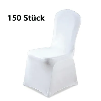 Obrázok produktu pre Yakimz kryty stoličiek Univerzálne strečové kryty stoličiek Biely kryt stoličky Kryt stoličky pre kanceláriu Hotel Banket Svadobná strana Dekorácia 150 kusov