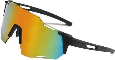 Immagine prodotto di Occhiali da sole sportivi - Occhiali da ciclismo - Attività all'aperto - Protezione UV400 - 19 x 15 x 7 cm - Neri e rossi