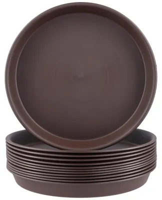Obrázok produktu pre 12 kusov plastových podložiek pod kvetináče - 30cm hnedé podložky