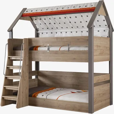 Produktbild von Etagenbett Stars 100 x 200 cm in Holzoptik/Braun