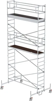 Produktbild von Günzburger Steigtechnik Rollgerüst 0,75 x 3 m mit Fahrbalken Plattformhöhe 5,45 m - 156545