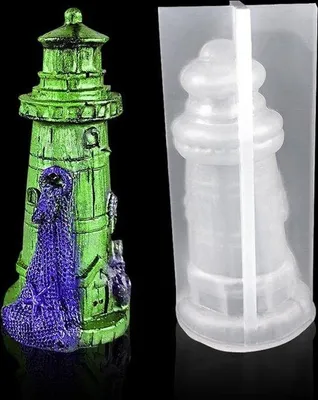 Immagine prodotto di Famanu, stampo in silicone a forma di faro – Decorazione per aromaterapia fai-da-te