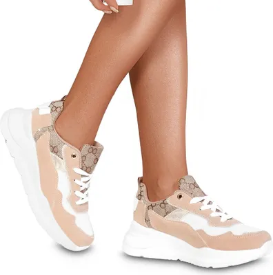 Produktbild von Damen Schuhe Plateau Sneaker Damenschuhe Freizeitschuhe Turnschuhe Farini Beige Gr.37