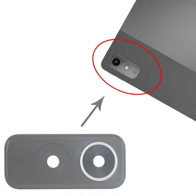 Image de Pièce de rechange pour le cache de l'objectif de l'appareil photo arrière de la Lenovo Tab P12, couleur noire