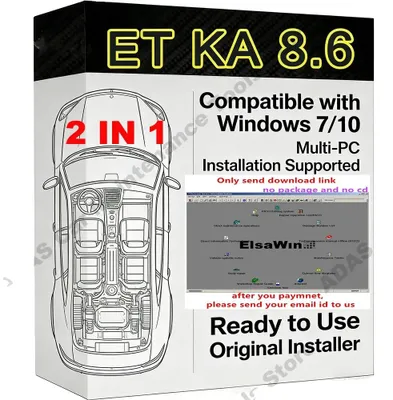Obrázek produktu pro Software pro údržbu vozidel, ELSAWIN 6.0, ETKA 8.6, 2 v 1 – odkaz na stažení