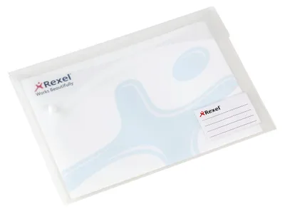 Produktbild von Rexel Xtra Dokumentenmappe Querformat Einstecktasche hinten und Visitenkartentasche A4 5 Stück weiß