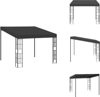 Immagine prodotto di vidaXL Padiglione a muro 3x3 m in tessuto antracite - Padiglioni e tende per feste