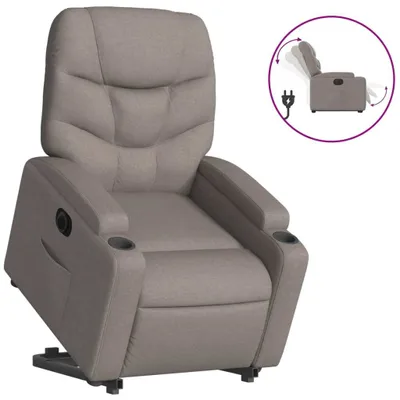Produktbild von vidaXL Relaxsessel mit Aufstehhilfe Elektrisch Taupe Stoff