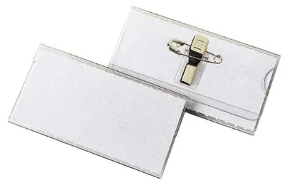 Productafbeelding van VELOFLEX - Naamplaat VELOCARD, 60 x 30 mm, met clip en speld
