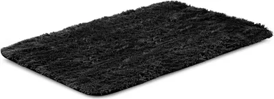 Obrázek produktu pro Protiskluzový koberec shaggy 80x120 cm černý