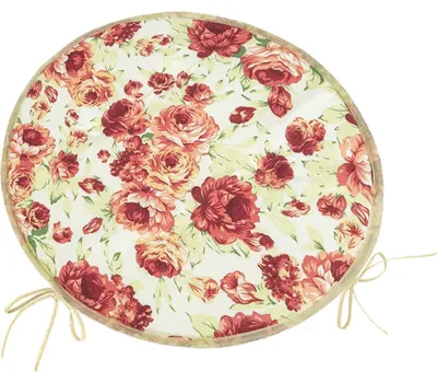 Produktbild von Sitzkissen BERTA rund glatt - Durchmesser 40 cm - Pink,Grün