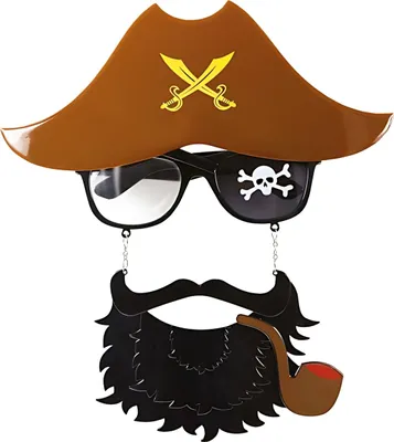 Produktbild von Brille Piratenkapitän mit Bart
