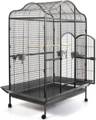 Image de Topmast Cage À Perroquet Grand Perroquet - Anthracite Hammerboard - 104 X 71 X 164 Cm