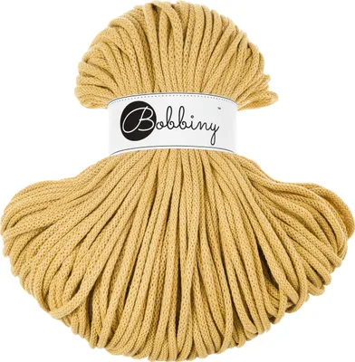 Produktbild von BOBBINY 5mm Premium Flechtkordel 100 m Garn Häkeln Makramee, Farbe:Honey