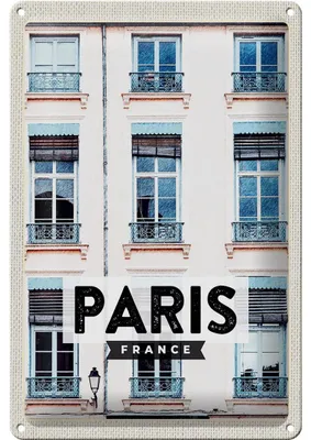 Produktbild von Blechschild Reise 20x30cm Paris Frankreich Architektur Stadt