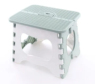 Produktbild von Klapphocker faltbar 100kg belastbar rutschfest tragbar Kunststoff Tritthocker Camping Küche Garten Auto platzsparend 39,5cm