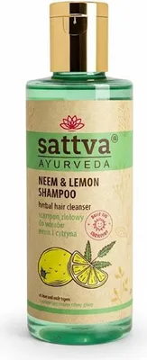 SZAMPON ZIOŁOWY DO WŁOSÓW NEEM I CYTRYNA 210 ml - SATTVA (AYURVEDA)