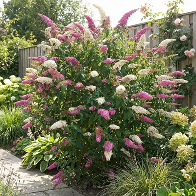 Produktbild von x2 Buddleja davidii 'DUO pink/white' P17 H30