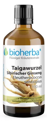 Produktbild von Bioherba Taigawurzel Sibirischer Ginseng Eleutherococcus senticosus Tropfen Tinktur 100 ml