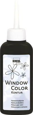 Image de KREUL 42774 KREUL Window Color, peinture pour contours, noir, 80 ml