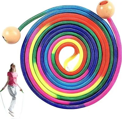 Produktbild von 5m langes, einstellbares Springseil, Regenbogen, Kinder