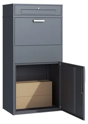 Produktbild von Westmann Pavo Briefkasten mit Paketbox freistehend Stahl in Anthrazit