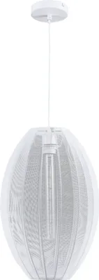 Zdjęcie produktu dla Lampa wisząca KAREI biała 1xE27x20W tkanina wym:120x30x30cm IP20 Polux