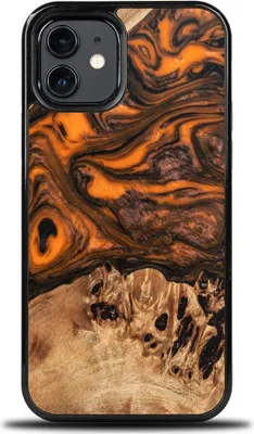 Image de Bewood Étui unique pour iPhone 12 / 12 Pro - Orange