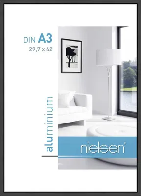 Image de Cadre Nielsen Alurahmen Classic, moulure interchangeable noire mate, format 29,7 x 42 cm