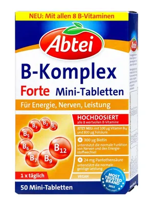Image de Abtei Complexe de vitamines B forte comprimés 50 pc